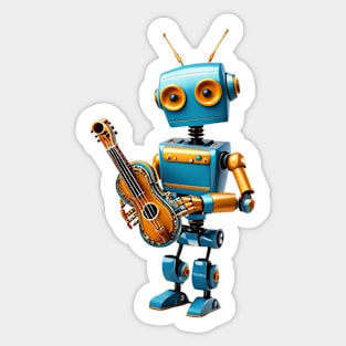 Musician robot Sticker